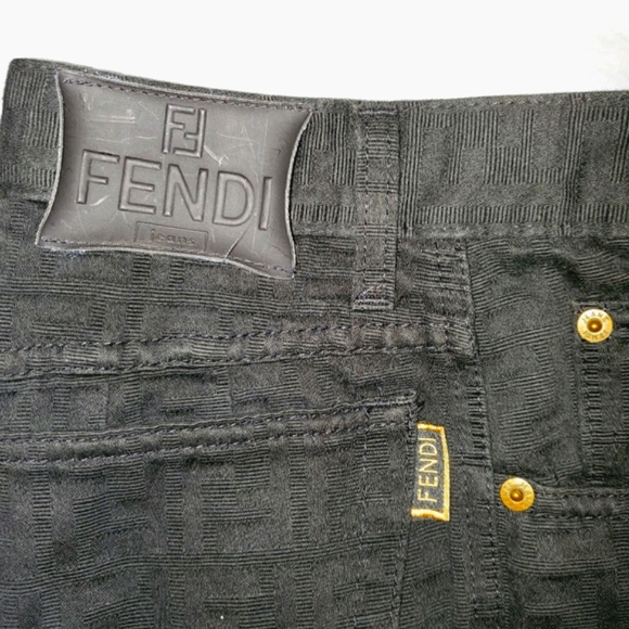 🖤EUC VNTG Black FENDI: Authentic Black FENDI Monogram Zucca Jeans🖤